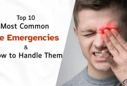 Man with eye irritation